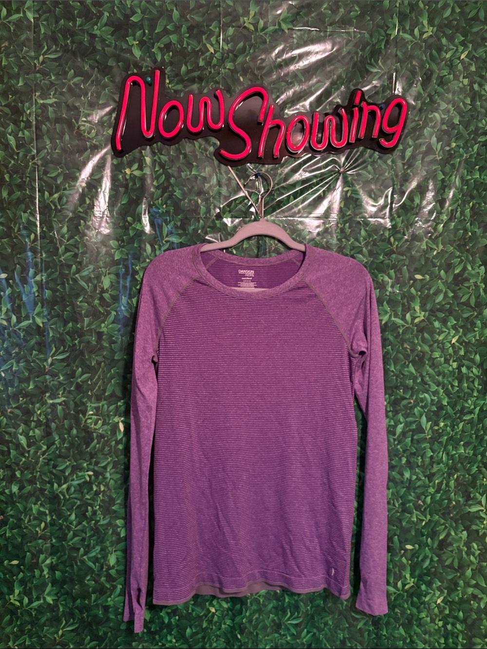Danskin Purple Semi-Fitted Long Sleeve Top